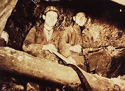 damalige Bergleute im Silberberg
